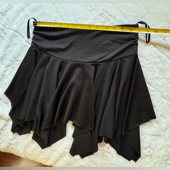 Saucy Asymmetrical Black High Waist Skirt - Picture 9 of 11